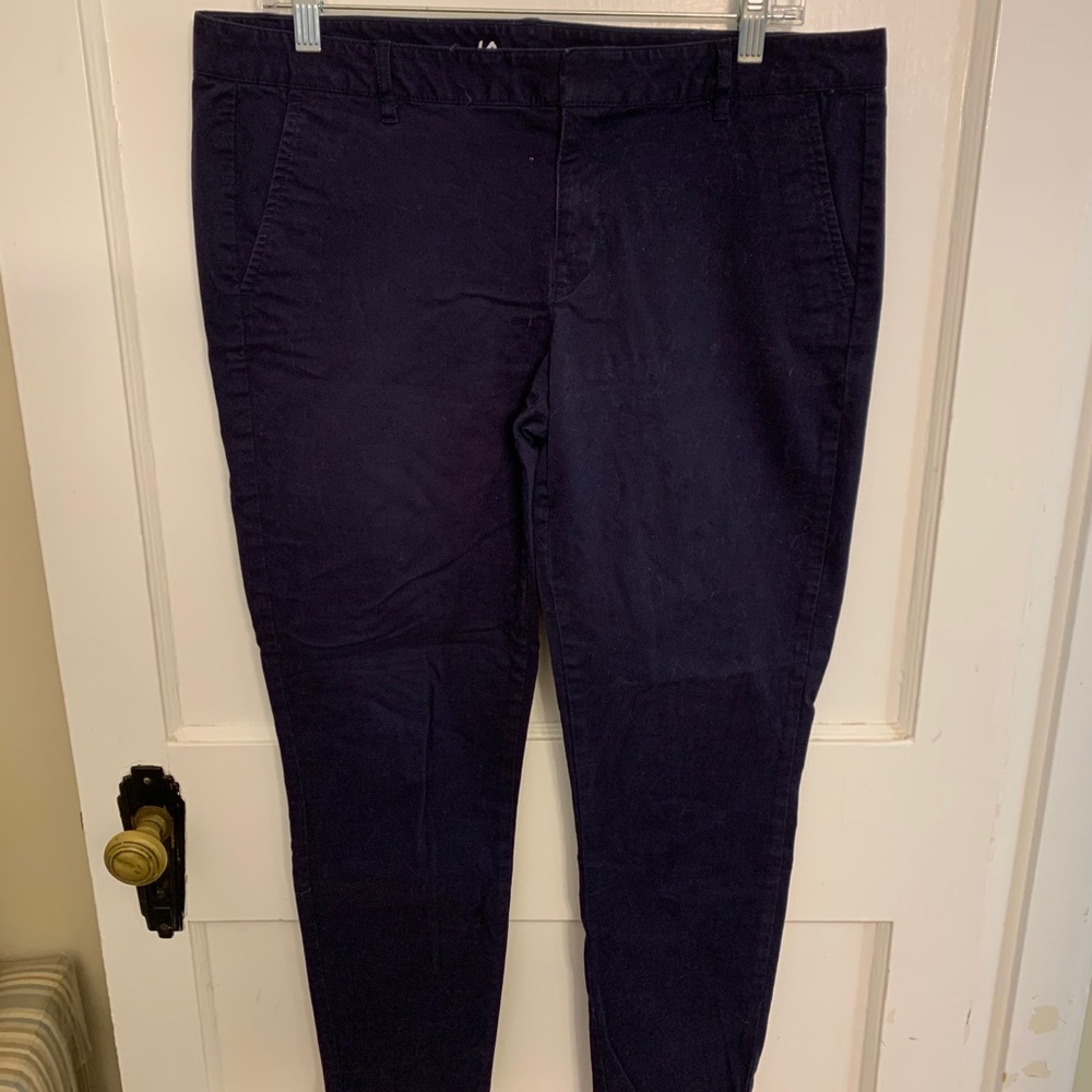 Gap Navy Skinny Mini Khakis